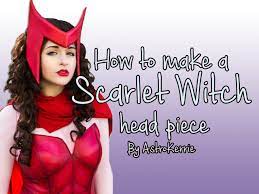 How To Make A Scarlet Witch Head Piece Scarlett Witch Costume Scarlet Witch Costume Scarlet Witch Cosplay