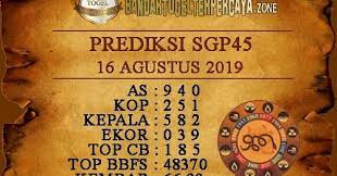 Prediksi Sgp45 16 Agustus2019 Bandartogelterpercaya Zone Bandar Togel Online Terbaik Rumus Togel Hanya Bisa Kita Acak Secara Tel September Sydney 26 Agustus