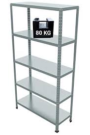 Struttura portante realizzata completamente in acciaio inox aisi 304. Fotoe20 It Shop Grima Componibili Scaffale Metallo 5 Ripiani 100x40x187h 80kg Each Total 400kg Scaffali In Metallico Scaffalature Metalliche Acciaio Per Garage Cucina Libreria Ufficio Zincato