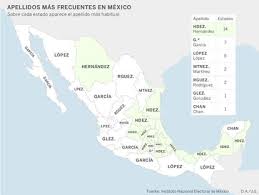 Interactivo Los Apellidos Mas Comunes De Mexico Internacional El Pais