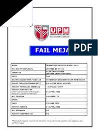 Ketua jabatan dan fail meja. Contoh Fail Meja