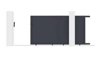 Portón corredero de aluminio EIGER 300x160cm gris | Casanoov