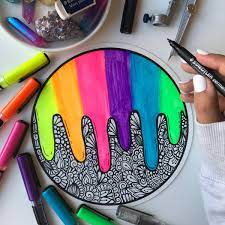 Drawing with the idea of less is more. you can find more of my art on: Neon Zentangle Artworks Original Artwork Hand Drawing In 2021 Markers Drawing Ideas Marker Art Sharpie Art