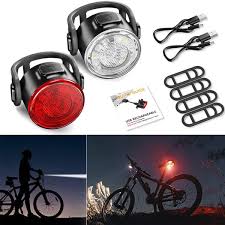 Bike Light Set Usb Rechargeable Bicycle Light Front And Back Bike Lights Super Bright Waterproof 6 Light Mode Wish