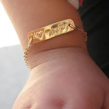 Gold Baby Jewelry Baby Jewelry 14k Gold Filled One Name Bracelet Hand Stamped Gold Bar Bracelet Baby Jewelry Bar Bracelets