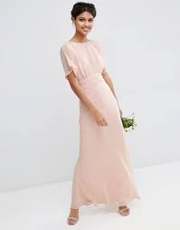 Asos Wedding Soft Maxi Dress At Asos Com Blush Pink Bridesmaid Dresses Blush Evening Dress Blush Gown