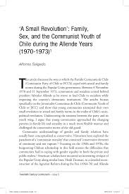PDF) A Small Revolution: Family, Sex, and the Communist Youth of Chile  during the Allende Years (1970-1973)