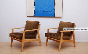 Mid Century Modern Japanese Lounge Chairs Blond Wood Eames Danish Retro Era Chair Lounge Chair Retro Era