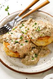 Image result for sausage gravy biscuits