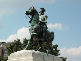 The original sculpture is located in the rotunda of the virginia state capitol in richmond, virginia, and has been copied extensively. Equestrian Statue Of George Washington Washington Circle Wikipedia