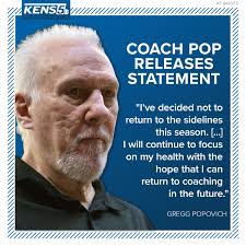 POP RELEASES STATEMENT🙏 Spurs Head Coach Gregg Popovich has confirmed that  he will not be returning to coach this season after he suffered a stroke in  November 2024. His statement reads: "I've