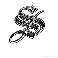 Calligraphy Alphabet Gothic S Calligraphy Alphabet Tattoo Lettering Lettering Alphabet