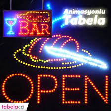 tabelaca olarak animasyonlu led tabela uygulamasi calismalari da yapiyoruz tabela pano reklam harfler yazi a led aydinlatmalar harfler