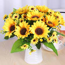 Shop our vast selection of products and best online deals. Buy Artificial Sunflower 3 Bouquet Artificial Flowers Silk Fake Faux Fall Yellow Bulk Flowers For Home Decorations Wedding Table Party Garden Decor Online In Turkey B08cxnvljf