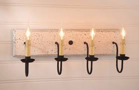 For vanity lights i love the look and simplicity of rustic barn wood and. Americana Vanity Light Country Bathroom Lighting Nana S Farmhouse Nana S Farmhouse