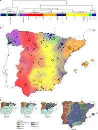 Use the appropriate category for maps showing all or a large part of spain. Patterns Of Genetic Differentiation And The Footprints Of Historical Migrations In The Iberian Peninsula Nature Communications