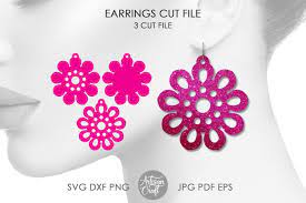 Download Free Svgs Download Floral Earrings Svg Flower Earrings Svg Cut Files Free Design Resources