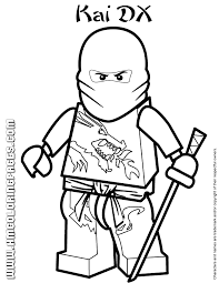 This coloring page features zane zx, the booster form of zane, which was released in 2012. Lego Ninjago Kai Coloring Pages Coloring Home