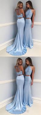 149 99 Trumpet Mermaid Scoop Neck Silk Like Satin Sweep Train Beading Prom Dresses Milly020104821 Millybridal Prom Dresses Blue Prom Dresses Long Blue Prom Dresses