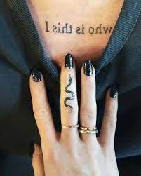 In The End It S Him I Finger Tattoos Hand Tattoos For Women Small Hand Tattoos