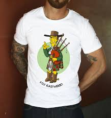 Teeshirt Kilt Eastwood Pour Homme De Couleur Blanc T Shirt Mens Tops Mens Tshirts