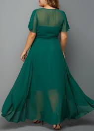 Side Zipper Plus Size High Waist Chiffon Dress Linkshe Com Usd 43 29 In 2020 With Images Plus Size Cocktail Dresses Holiday Dresses Classy Dresses