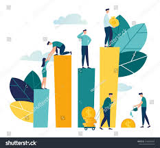 Vector Creative Illustration Of Business Graphics The Company Is Engaged In The Joint Construction Of Col Business Graphics Creative Illustration Illustration