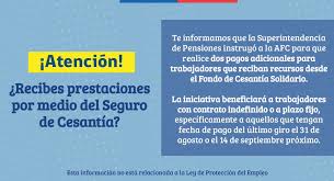 Todos los afiliados al seguro de cesantía tienen derecho a recurrir a otro fondo solidario. Ministerio Del Trabajo A Twitter Atencion La Superpensiones Instruyo A La Afc A Que Realice Dos Pagos Adicionales Para Trabajadores Que Reciban Recursos Desde El Fondo De Cesantia Solidario Mas Informacion En