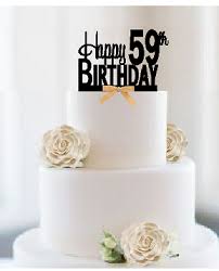 Happy 59th birthday to jim carrey. Item 059ctgr Happy 59th Birthday Elegant Cake Decoration Topper With Gold Bow Walmart Com Walmart Com