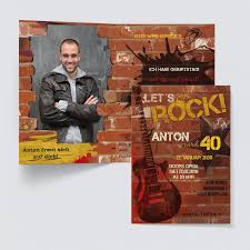 Let's get ready to rock 'n' roll: Rock N Roll Einladungskarten Geburtstag
