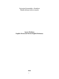 Maybe you would like to learn more about one of these? Sportovo Medicinsky Slovnik