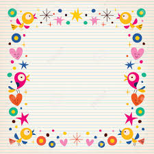 When you get on patreon, come back and support graph paper, and music, and all the other wonderful things!! Birds Hearts Happy Border On Lined Paper Background Royalty Free Cliparts Vectors And Stock Illustration Image 56575516