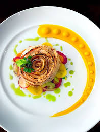 Torched Citrus Salmon Marinated Carrot Radish Salad Orange Carrot Emulsion Garlic Chive Oil By Ch Gourmet Food Plating Bistro Food Food Plating Techniques