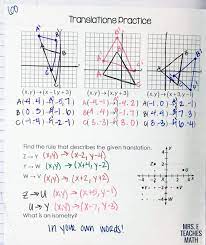 Print test (only the test content will print). Transformations And Translations Inb Pages Translations Math Teaching Geometry Math Interactive Notebook