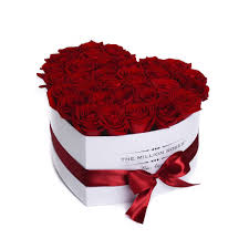 Love Box White An Red Roses To Her In A Beautiful Package Of Your Love Beautiful Sweet Great Gift Million Roses Flower Boxes Rose