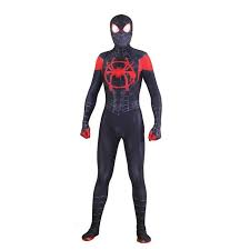 Spiderman ps4 stealth big time suit cosplay costume for kids. Spider Man Into The Spider Verse Miles Morales Costume Cosplay Palace