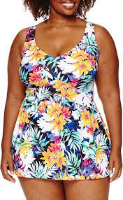 Maxine Of Hollywood Azul By Azul By Solid Swim Dress Plus Swim Dress Plus Size Tankini Plus Size Swim