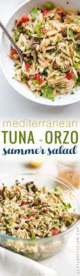Mediterranean Tuna Orzo Summer Salad Recipe Little Spice Jar Recipe Summer Salads Summer Salad Recipes Pasta Recipes