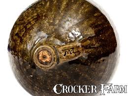 Alkaline-Glazed Jug Marked "M L", probably Mack Lawrence Leonard, Lincoln  County, NC -- Lot 388 -- July 20, 2019 Stoneware Auction -- Crocker Farm,  Inc.