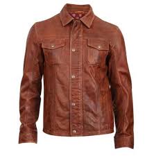 Durango Leather Company Cow Puncher Jacket Mens Leather Shirt Brown Leather Jacket Men Leather Jacket Men