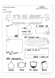 About Me English Esl Worksheets In 2020 All About Me Preschool All About Me Worksheet All About Me Activities