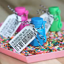 Make Cute Birthday Party Favors Or Classroom Gifts With Free Printable Tags Birthday Gift Tags Bubble Party Bubble Party Favors