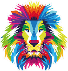 Multi Colored Lion Head Wild Animal Decal Tenstickers Dimension of the wallpaper : multi colored lion head wild animal sticker