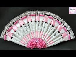 Diy Wall Hanging With Recycle Plastic Fork How To Make A Plastic Fork Fan Best From Waste Youtube Plastic Forks Fork Crafts Wall Hanging Diy