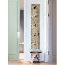 wooden growth chart ruler wall decal