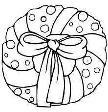 Add them to your hair, your clothes, your presents. Christmas Wreath With Bow Coloring Pages Coloring Sun