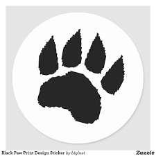 Black Paw Print Design Sticker Zazzle Com Paw Print Design Paw Print Design