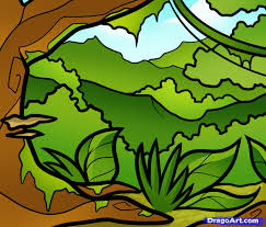 How To Draw A Jungle For Kids Jungle Drawing Drawings Baby Drawing