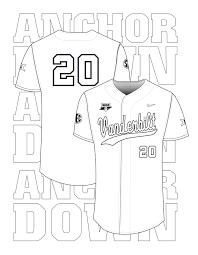 Printable baseball jersey coloring page. Vu Offers Activity Pages Resources To Support Community Members With Young Children At Home News Vanderbilt University