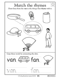 Rhyming Words Van And Fan Kindergarten Preschool Reading Writing Worksheet Greatschools Rhyming Words Kindergarten Rhyming Words Kindergarten Worksheets Free Printables